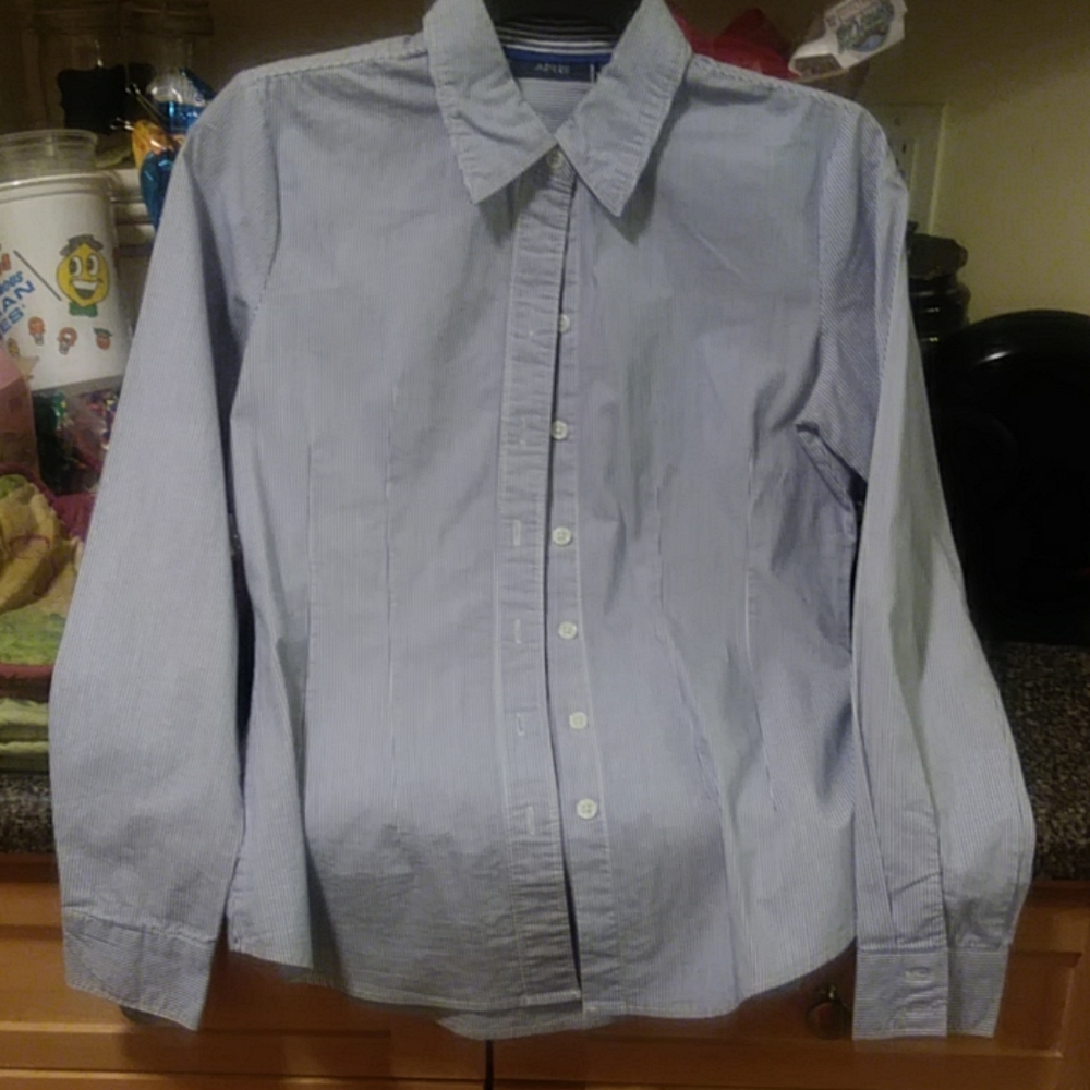 Xs Blue stripe button down shirt